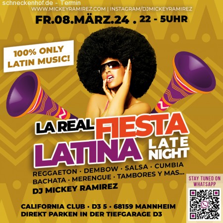 La Real Fiesta Latina · Late Night Werbeplakat