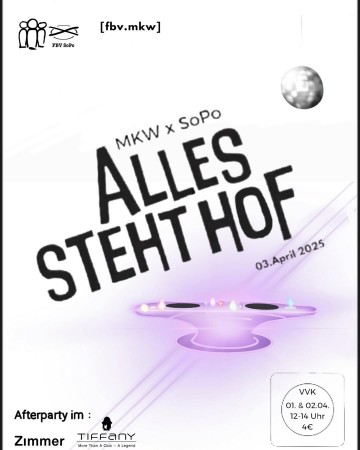 Alles steht Hof Werbeplakat