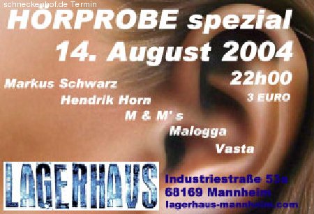 h&ouml;rprobe - spezial!!! Werbeplakat