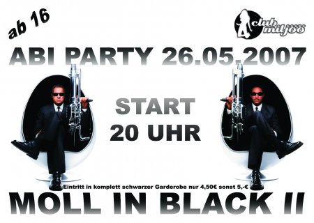 Moll in Black Abiparty Werbeplakat