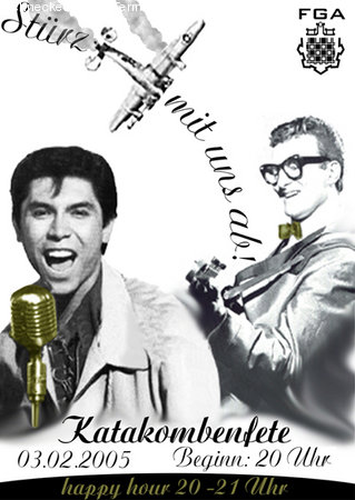 Geschichte Fete Werbeplakat