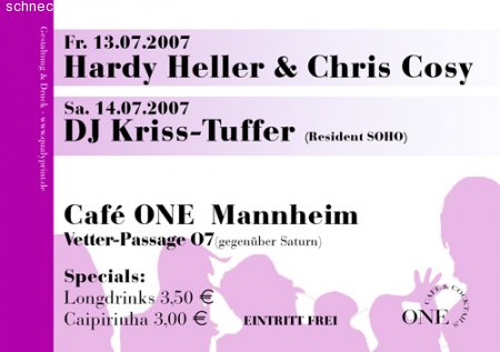 Hardy Heller & Chris Cosy Werbeplakat