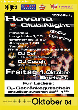 Havanna Club Night Werbeplakat