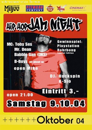 Hip Hop Jam Night Werbeplakat