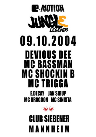 :e:Motion [oldskool jungle] Werbeplakat