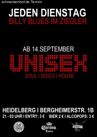 Unisex - die Studentenparty Werbeplakat