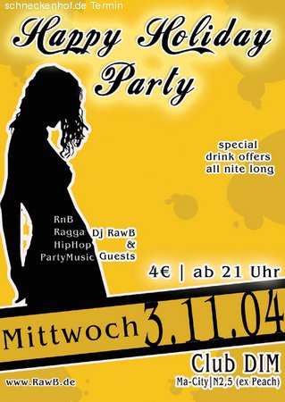 Happy Holiday Party Werbeplakat