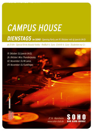 Campus House Werbeplakat