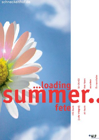 Oster Fete: ...loading Summer.. Werbeplakat
