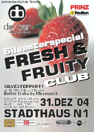 Silvester-Party Stadthaus N1 Werbeplakat