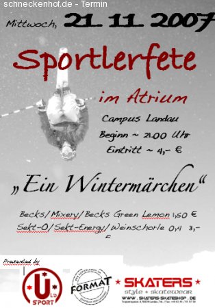 Sportler-Fete Werbeplakat