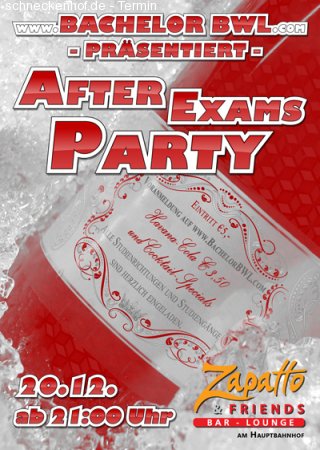 After Exams Party Werbeplakat
