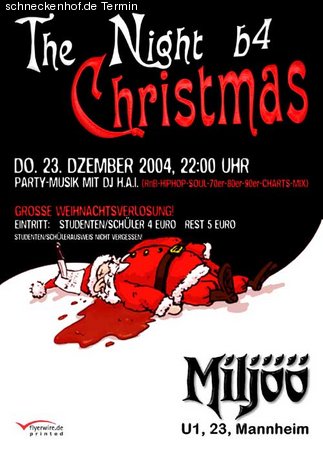 The Night b4 Christmas Werbeplakat