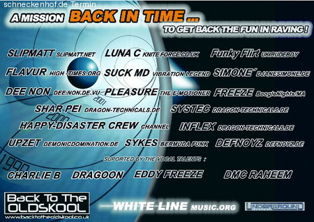 Back in time/ Oldskool Breaks Werbeplakat