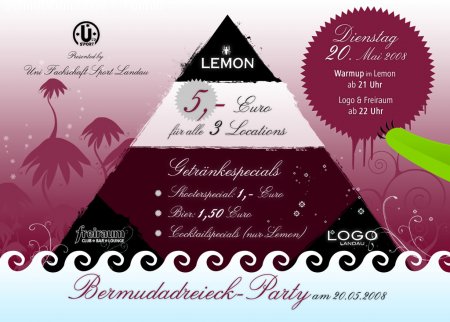 Bermudadreieck-Sportlerfete Werbeplakat