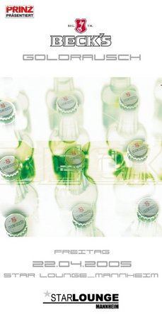Beck's Goldrausch Mannheim Werbeplakat
