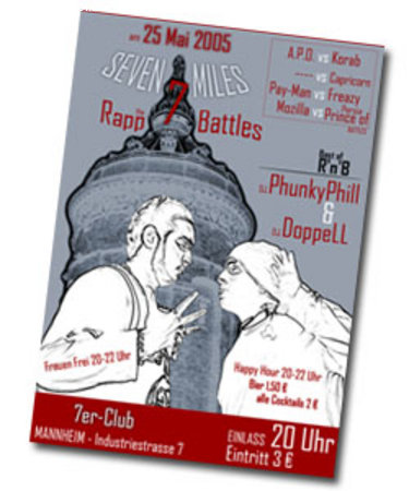 7 Miles Rap Battle Werbeplakat