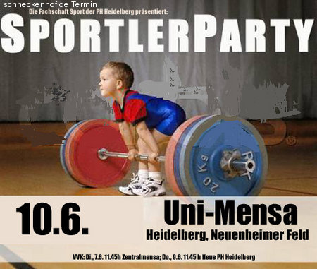 Sportlerparty Werbeplakat