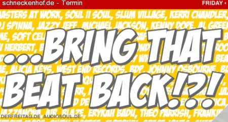 Bring that beat back Werbeplakat