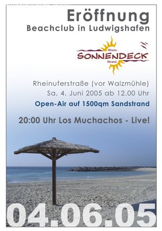 Er&ouml;ffnung des Beach Clubs Werbeplakat