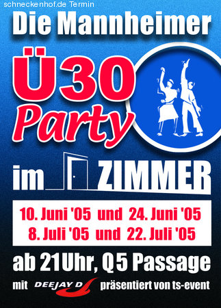 &Uuml;30Party Werbeplakat