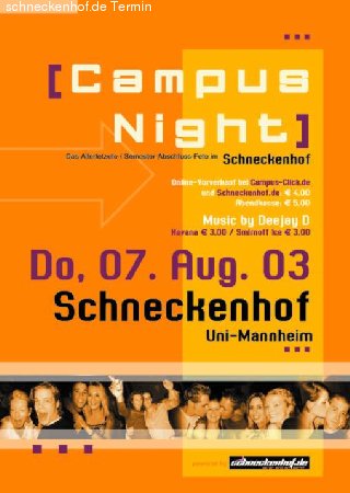 Campus Night Werbeplakat