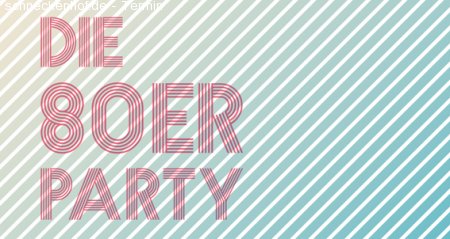80er Party - Pop & Wave Werbeplakat