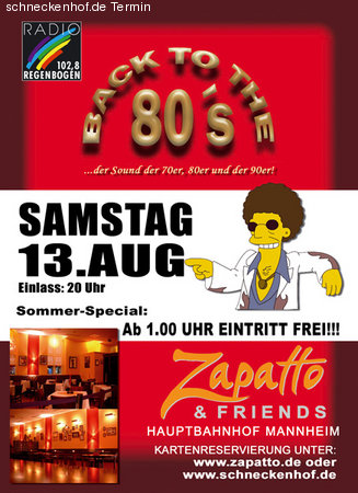 Back to the 80's Werbeplakat