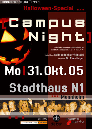 Campus Night - Halloween Werbeplakat