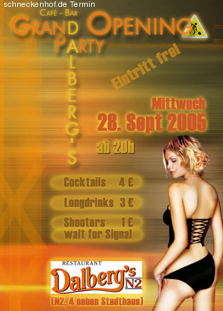 Grand Opening Party Werbeplakat