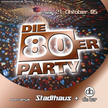 Die 80er Party Werbeplakat