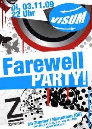 Visum Farewellparty Werbeplakat