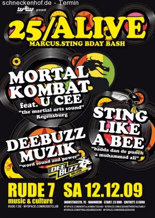 25/Alive | Marcus Sting BDay B Werbeplakat