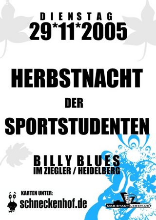 Herbstnacht der Sportstudenten Werbeplakat