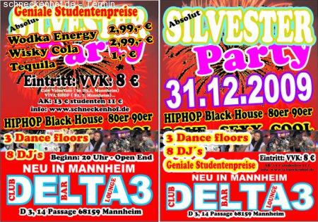 Absolut SilvesterParty 08 Werbeplakat