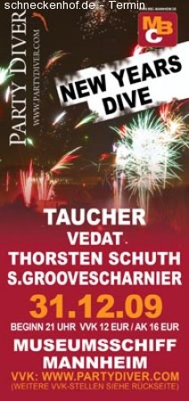 New Years Dive Werbeplakat