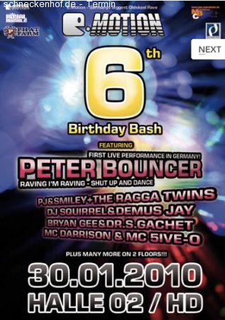 Emotion 6 Birthday Bash Werbeplakat