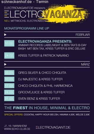 ELECTROVAGANZA pres.Animar Rec Werbeplakat