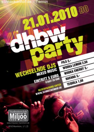 DHBW Party Werbeplakat