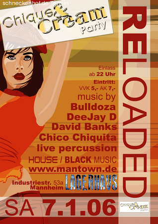 Chique & Cream Party RELOADED Werbeplakat