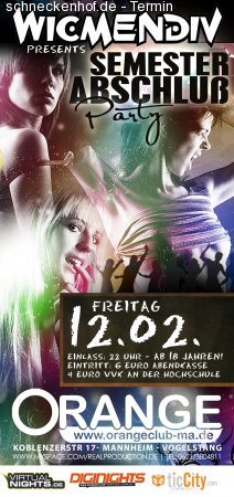 Semesterabschlussparty Werbeplakat