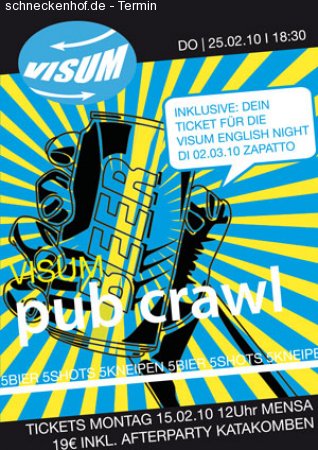 VISUM Pub Crawl Werbeplakat