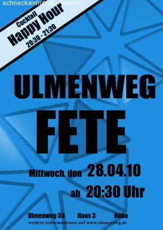 Ulmenwegfete Werbeplakat