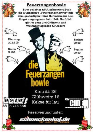 Die Feuerzangenbowle Werbeplakat