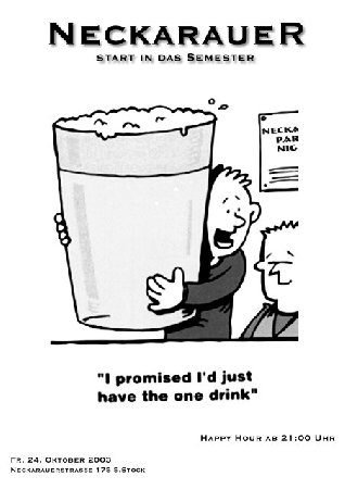 Neckarauer Start in das Semester Werbeplakat