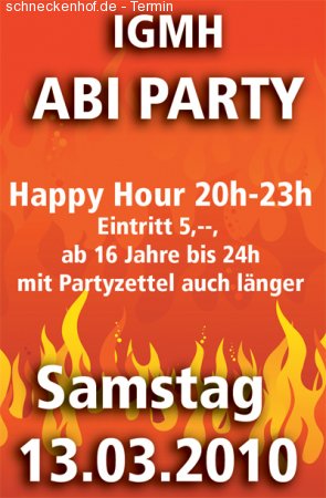 IGHM Abi Party Werbeplakat