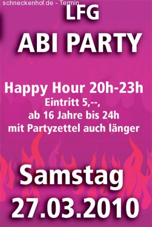 LFG Abi Party Werbeplakat