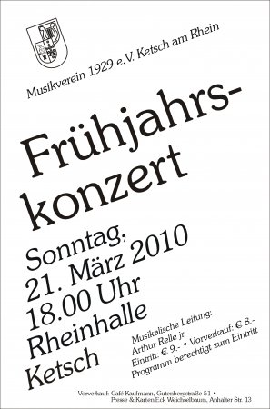 Rhein Neckar Frühjahrskonzert der Metropolregion Werbeplakat