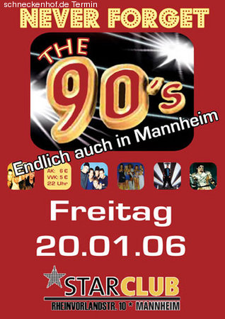 Never Forget  the 90`s Werbeplakat