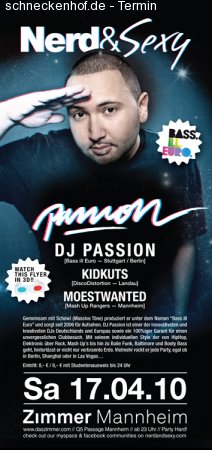Nerd & Sexy präsentiert DJ Passion Werbeplakat